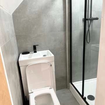 Ohio Gloss White 2-In-1 Combined Wash Basin & Atlanta Toilet 500mm