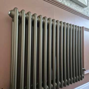Athens Antique Gold Double Column Horizontal Traditional Radiator 600x785mm