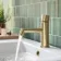 Ennis Brushed Brass Basin Mixer Tap with Knurled Detailing