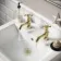 Tweed Traditional Brushed Brass Hot & Cold Basin Taps