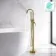 Selma Brushed Brass Freestanding Bath Shower Mixer Tap