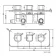 Galway Premium Matt Black Square Thermostatic Shower Valve - 3 Outlets