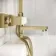 Galway Square Brushed Brass Thermostatic Bath Filler Shower Set