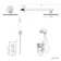 Galway Premium Gunmetal Grey Square Thermostatic Shower Set - 200mm Head & Hand Shower