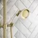Nevis Brushed Brass Traditional Thermostatic Shower Set with Hand Shower