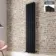 Faro Matt Black Double Flat Panel Vertical Radiator 1800x350mm