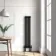 Athens Matt Black Double Column Vertical Traditional Radiator 1500x290mm