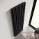 Marbella Matt Black Double Oval Panel Radiator 1800x600mm