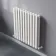 Marbella White Double Oval Panel Radiator 600x600mm