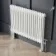 Athens White Double Column Horizontal Traditional Radiator 600x785mm