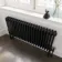 Athens Matt Black Triple Column Horizontal Traditional Radiator 450x1010mm