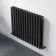 Marbella Matt Black Double Oval Panel Radiator 600x780mm