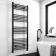 Barcelona Matt Black Straight Heated Towel Rail 1600x600mm