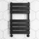 Santorini Matt Black Flat Panel Heated Towel Rail 650x400mm