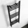 Barcelona Matt Black Straight Heated Towel Rail 1000x400mm