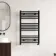 Naples Premium Matt Black Straight Heated Towel Rail 1000x600mm
