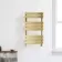 Santorini Brushed Brass Flat Panel Heated Towel Rail 800x450mm