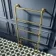Gibraltar Floor Standing Traditional Brushed Brass Heated Towel Rail 1200x600mm