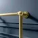Gibraltar Floor Standing Traditional Brushed Brass Heated Towel Rail 1200x600mm