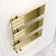 Seville Brushed Brass Designer Flat Panel Heated Towel Rail 800x600mm