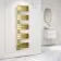 Seville Brushed Brass Designer Flat Panel Heated Towel Rail 1600x450mm