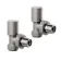 Stone Grey Angled Manual Radiator Valves (Pair) Standard 15mm