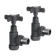 Anthracite Angled Traditional Manual Radiator Valves (Pair) Standard 15mm