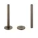 Antique Gold Pipe Connectors For Heated Towel Rails & Radiators (Pair) 150mm