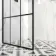 Munich Matt Black Grid Easy Clean 8mm Wet Room Shower Glass Panel 800mm