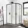 London Matt Black 6mm Offset Quadrant Shower Enclosure 1200x800mm
