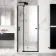 Vienna Matt Black Easy Clean 8mm Hinged Shower Door 800mm
