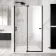 Vienna Matt Black Easy Clean 8mm Hinged Shower Door 1200mm