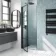 Toulon Matt Black Grid Easy Clean 6mm Pivot Shower Door 700mm