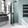 Toulon Matt Black Grid Easy Clean 6mm Pivot Shower Door 800mm