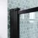 Toulon Matt Black Grid Easy Clean 6mm Pivot Shower Door 900mm