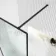 Munich Fluted Effect Matt Black Framed Easy Clean 8mm Wet Room Shower Glass Panel 1000mm