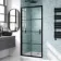 London Matt Black Grid 6mm Bifold Shower Door 900mm