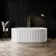 Brent 1700mm Fluted Matt White Freestanding Bath