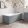 Monaco Dove Grey Wooden Bath End Panel 680mm