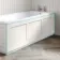 Traditional Cotton White Wooden Bath Front Panel 1700mm