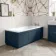 Traditional Navy Blue Wooden Bath End Panel 680mm