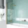 Geneva Easy Clean 6mm Brushed Brass Bath Screen - 800mm