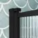 Fiji Easy Clean Fluted Matt Black Framed Bath Screen - 800mm