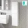 Trent Gloss White Wall Hung Tall Cabinet 1200x300mm