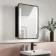 Olivia Battery Operated Black Framed Illuminated LED Mirror Cabinet 710x500mm