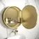 Mollie Matt Brass Round Mirror Cabinet 600mm