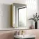 Olivia Battery Operated Matt Brass Illuminated LED Mirror Cabinet 710x500mm