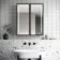 Mia Black Framed Illuminated LED Mirror Cabinet With BLUETOOTH Speaker & USB Port 710x600mm