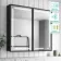 Mia Black Framed Illuminated LED Mirror Cabinet With BLUETOOTH Speaker&USB Port 710x800mm