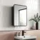 Olivia Black Framed Mirror Cabinet 610x450mm